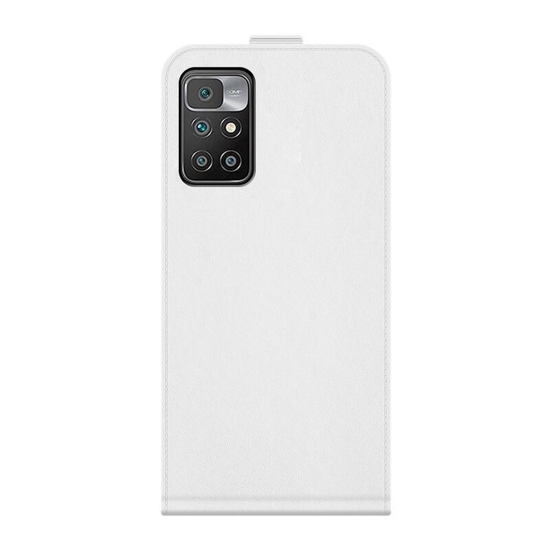 Függőleges PU bőr pénztárca tok Xiaomi Redmi 10/Redmi 10 (2022) - fehér