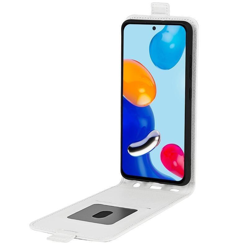 Függőleges PU bőr pénztárca tok Xiaomi Redmi Note 11 4G/Note 11S 4G - fehér