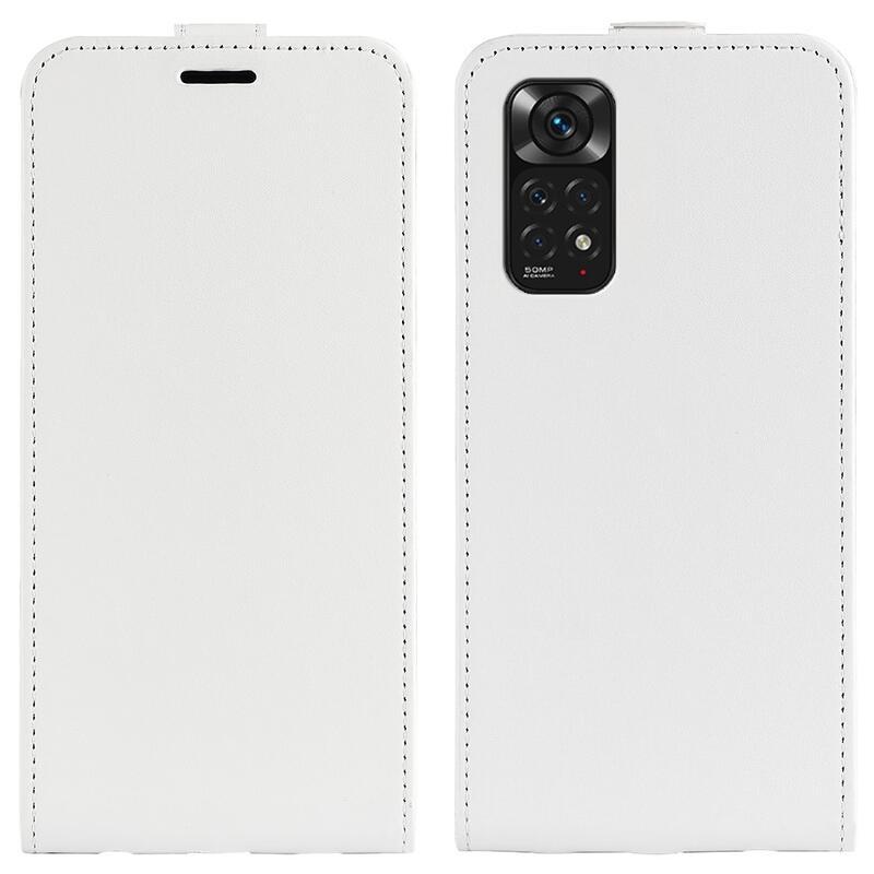 Függőleges PU bőr pénztárca tok Xiaomi Redmi Note 11 4G/Note 11S 4G - fehér