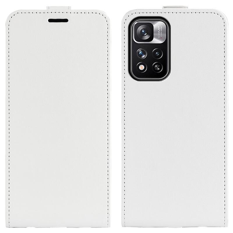 Függőleges PU bőr pénztárca tok Xiaomi Redmi Note 11 Pro+ 5G - fehér