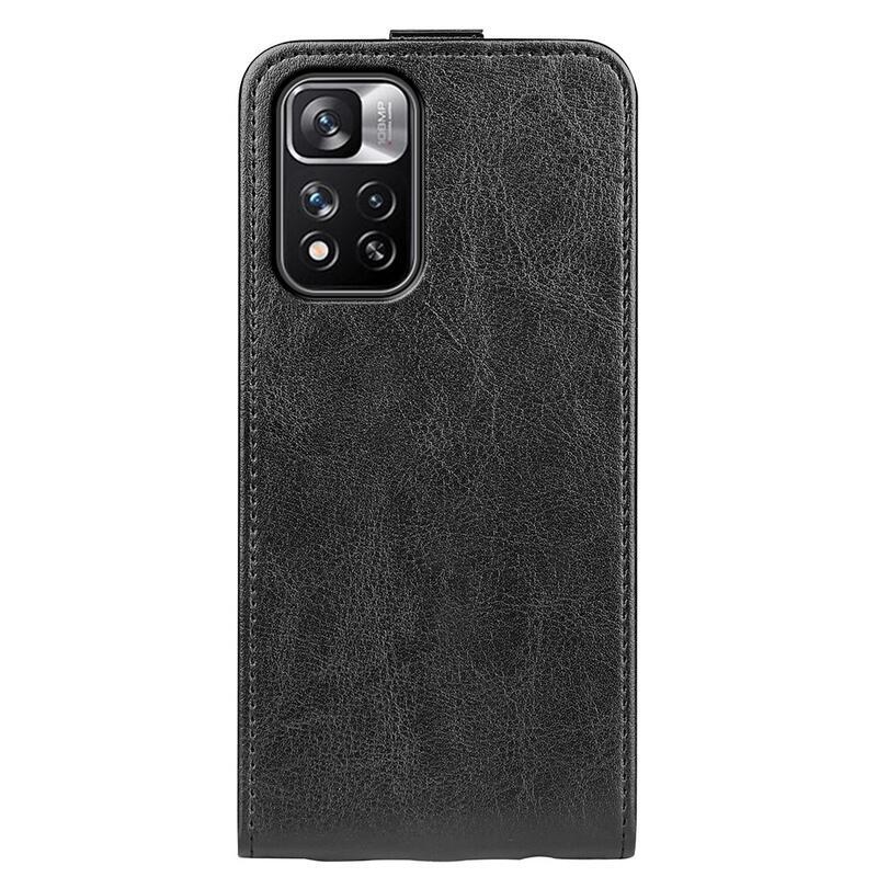 Függőleges PU bőr pénztárca tok Xiaomi Redmi Note 11 Pro+ 5G - fekete