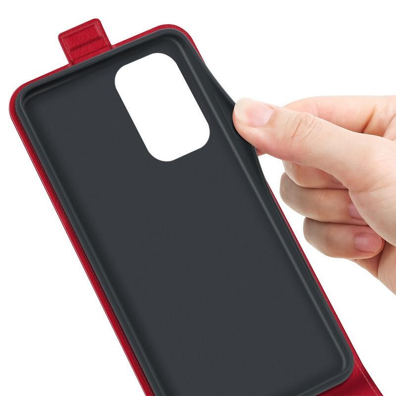 Függőleges PU bőr pénztárca tok Xiaomi Redmi Note 11 Pro+ 5G - piros