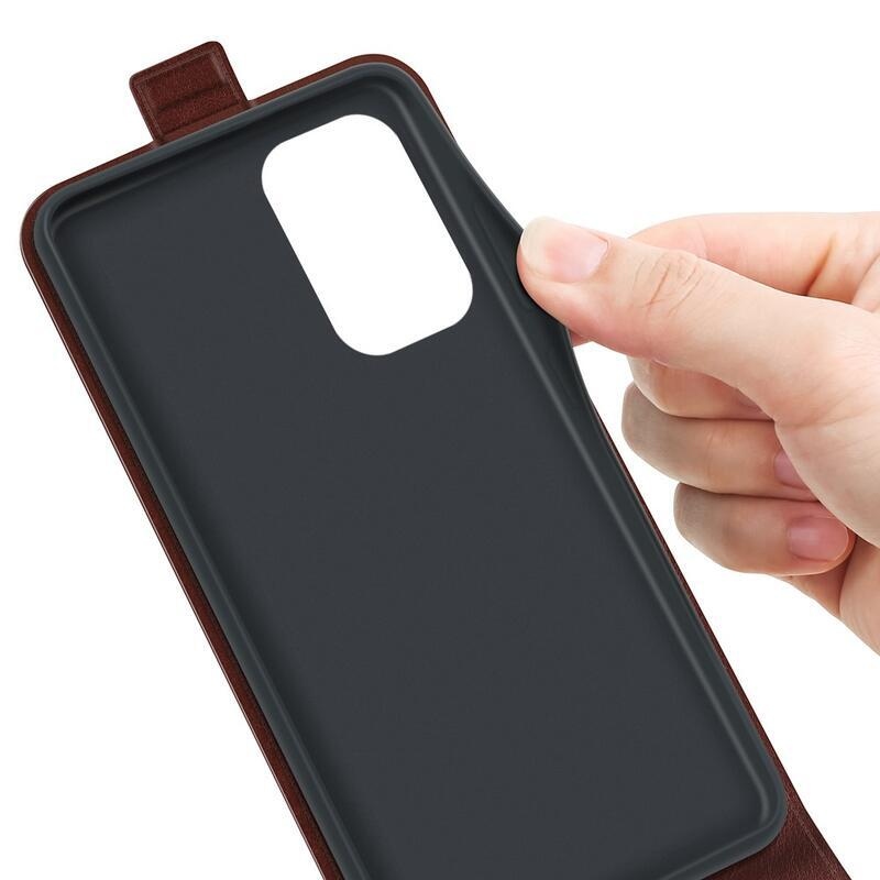 Függőleges PU bőr pénztárca tok Xiaomi Redmi Note 11 Pro+ 5G - barna