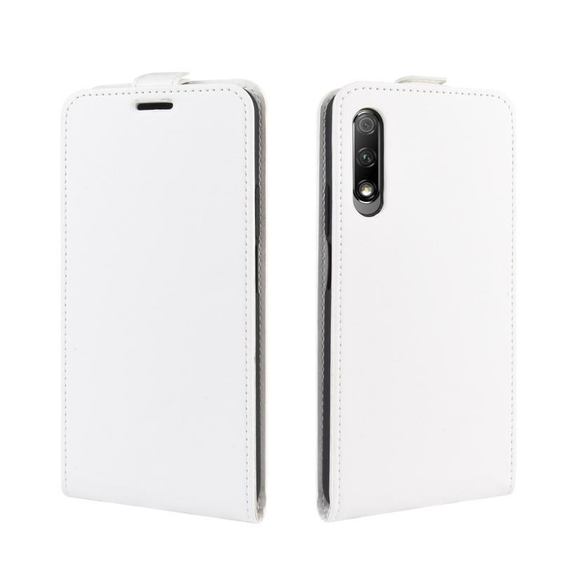 Függőleges PU bőr tok a Huawei P Smart Pro (2019)/Honor 9X Pro számára - fehér