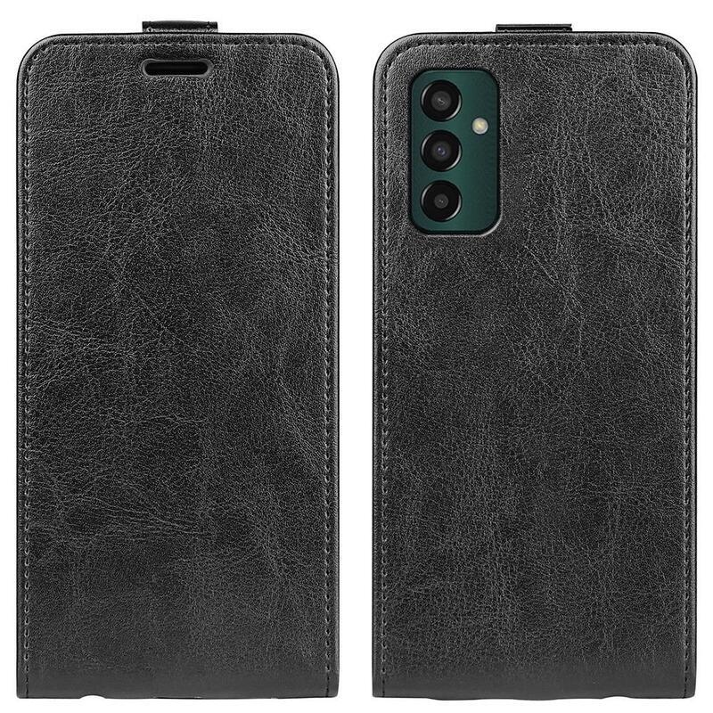 Függőleges PU bőr tok Samsung Galaxy M13 4G készülékhez - fekete