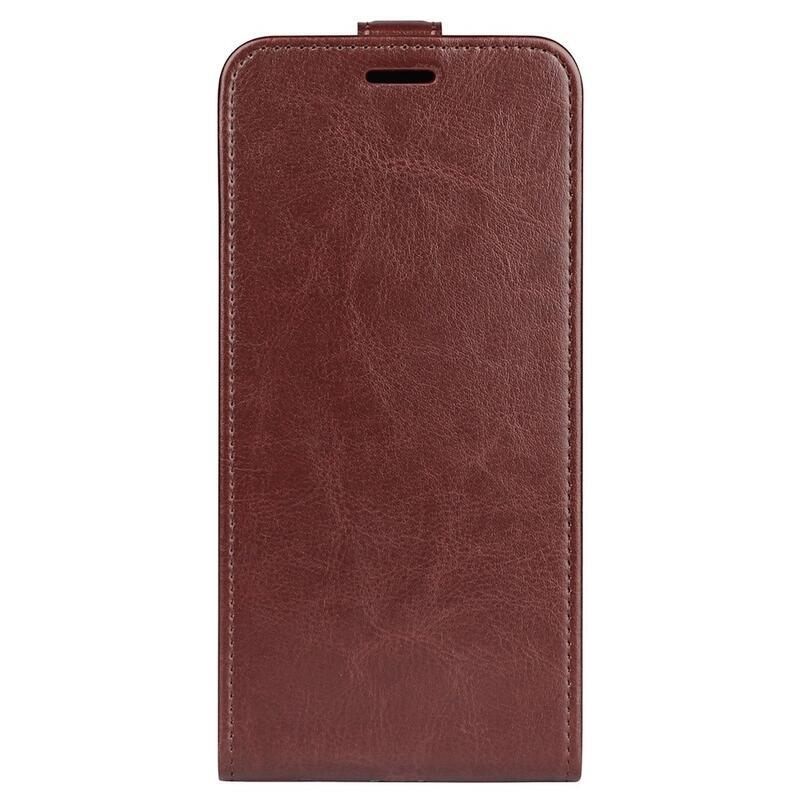Függőleges PU bőr tok Samsung Galaxy M13 4G készülékhez - barna