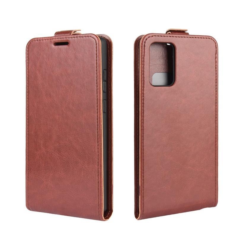 Függőleges PU bőr tok Samsung Galaxy Note 20/Note 20 5G - barna színű
