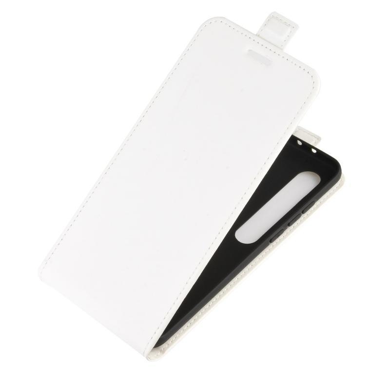 Függőleges PU bőr tok a Xiaomi Mi 10/Mi 10 Pro készülékhez - fehér