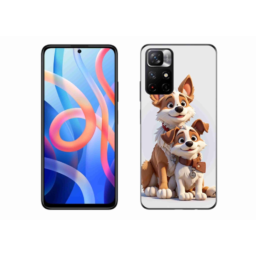 Gél borító mmCase a Xiaomi Redmi Note 11S 5G-hez - kutyák rajzolása