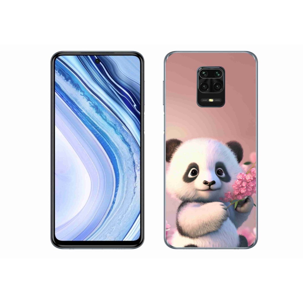 Gél borító mmCase a Xiaomi Redmi Note 9S-hez - aranyos panda