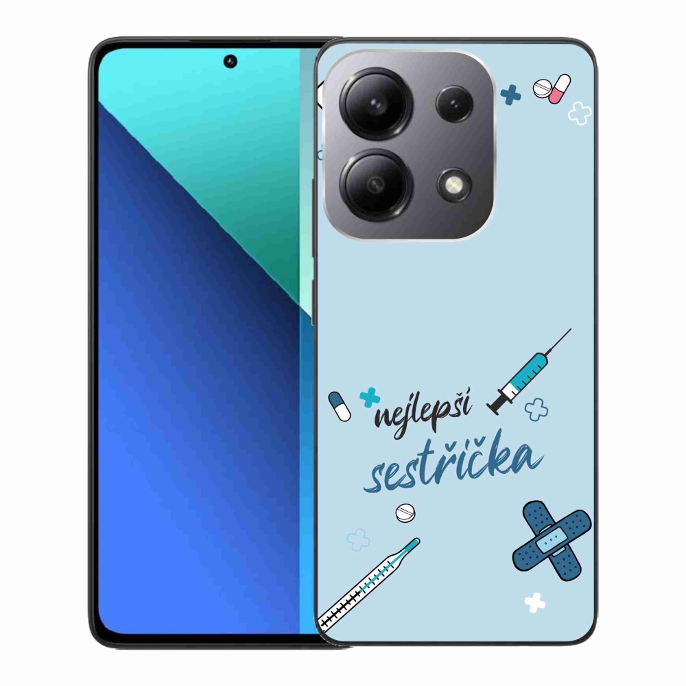 Gél borító mmCase a Xiaomi Redmi Note 13 - legjobb kishúg kék háttérrel