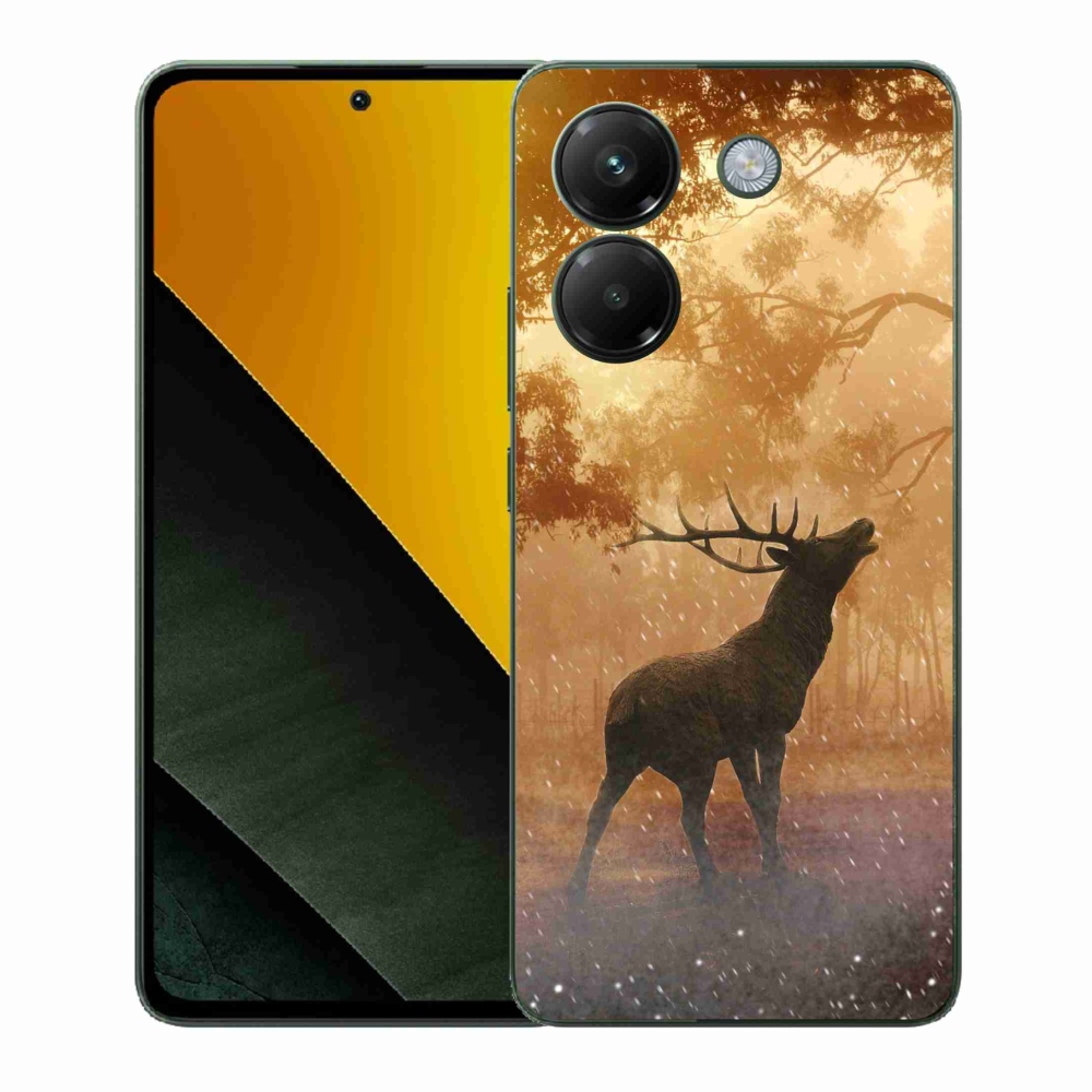Zselés borítás mmCase a Xiaomi Poco M7 Pro 5G számára - szarvas a vadászaton