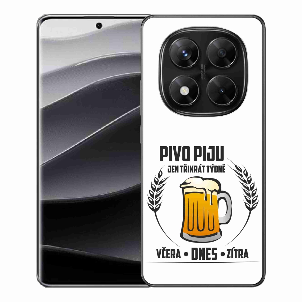 Gél borítás mmCase a Xiaomi Redmi Note 14 Pro 5G/Poco X7 5G számára - sör motívum fehér háttérrel