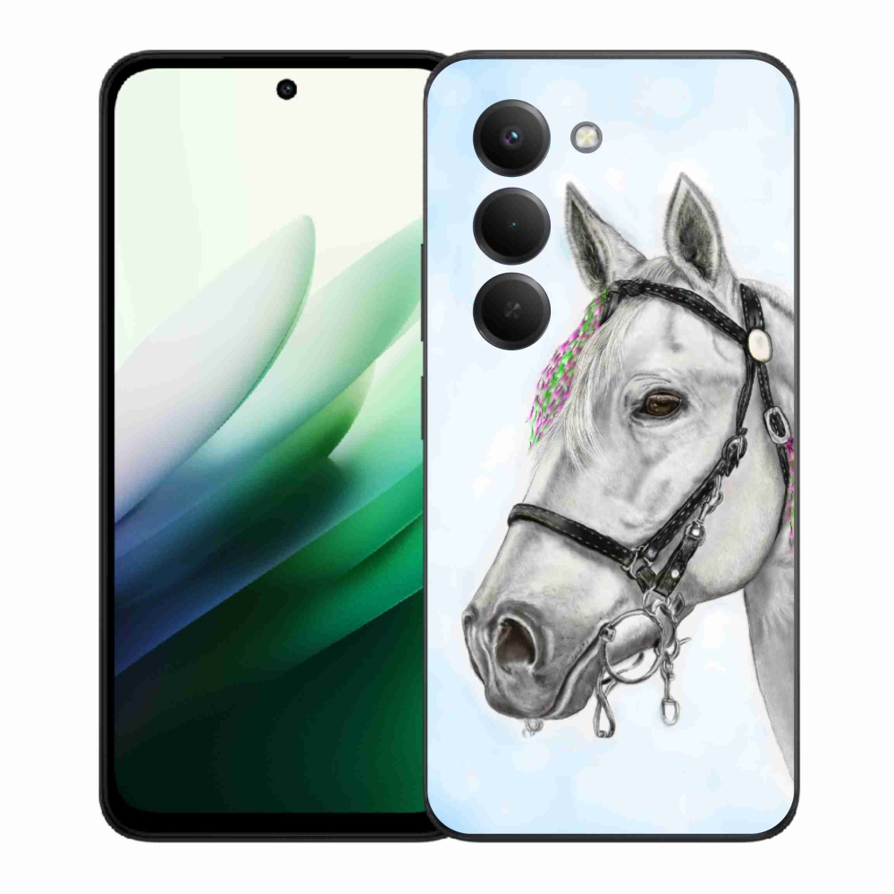 Gél borítás mmCase a Xiaomi Redmi 15 5G-hez - fehér ló 1