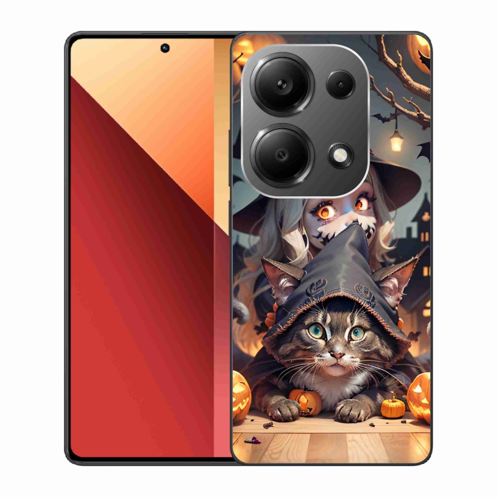 Gél borítás mmCase a Xiaomi Redmi Note 13 Pro 4G/Poco M6 Pro - boszorkány macskával