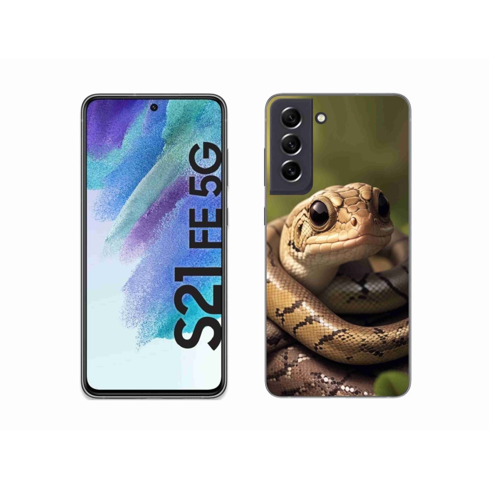 Gél védőburkolat mmCase Samsung Galaxy S21 FE 5G - kígyó 1
