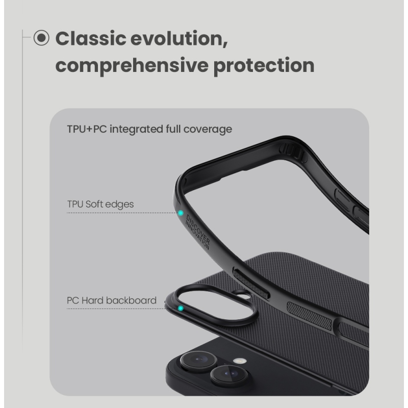 Nillkin Super Frosted PRO mágneses hátlap az Apple iPhone 16 Plus készülékhez Fekete