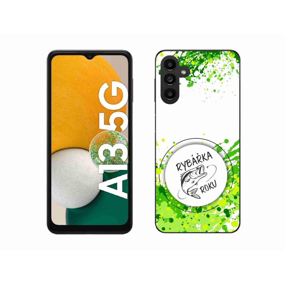 Gél borító mmCase Samsung Galaxy A13 5G - az év horgásza fehér háttérrel