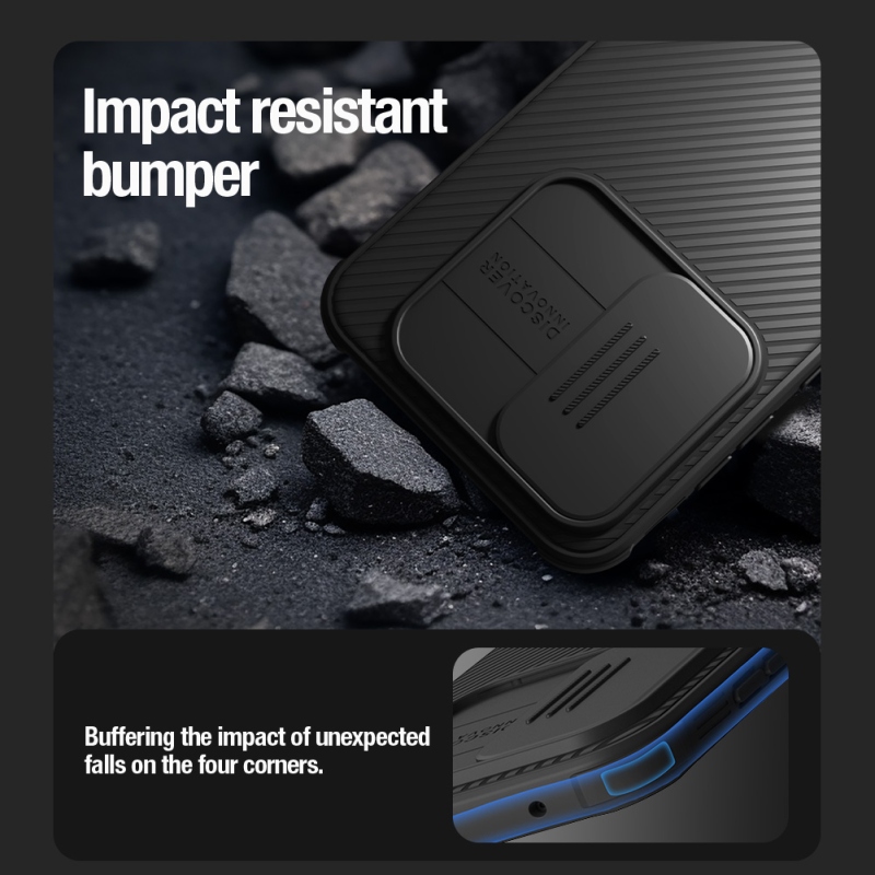 Nillkin CamShield PRO mágneses hátlap a Samsung Galaxy A35 5G készülékhez Fekete