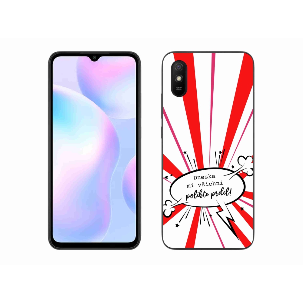 Gél borító mmCase a Xiaomi Redmi 9AT-hoz - vicces szöveg 15 fehér háttérrel