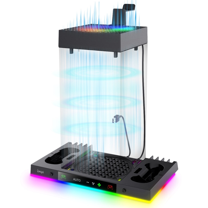 iPega XBX024S Többfunkciós újratölthető RGB állvány hűtéssel Xboxhoz