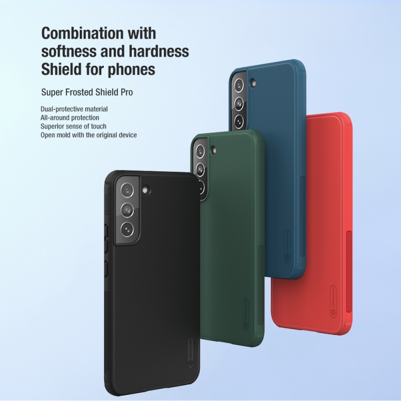 Nillkin Super Frosted PRO hátlap a Samsung Galaxy S22 készülékhez Fekete