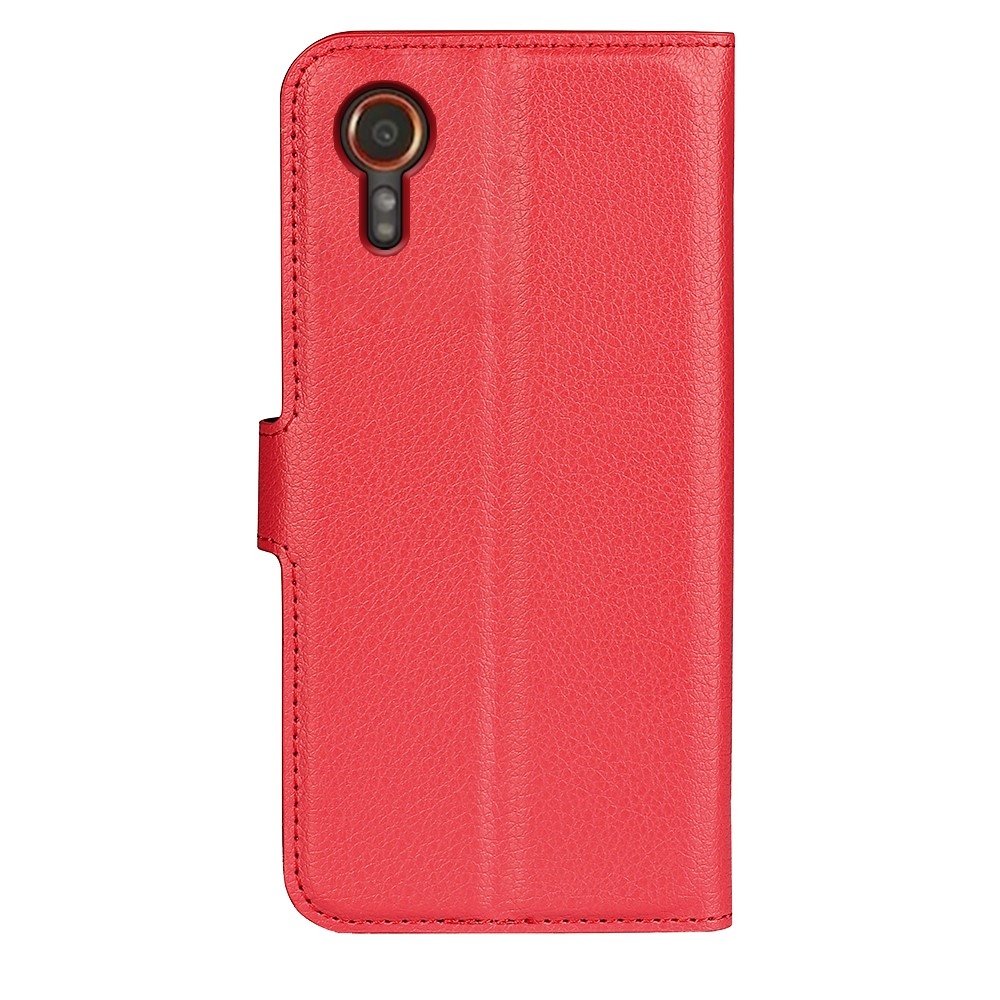 Litchi könyv tok Samsung Galaxy Xcover 7 készülékhez - piros