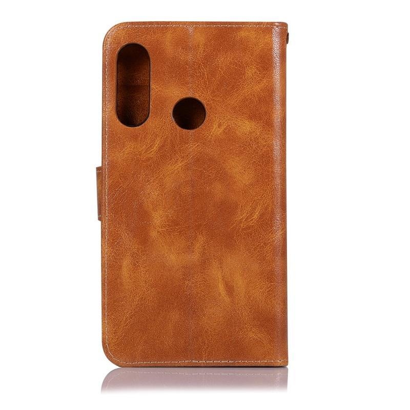 Vintage PU bőr pénztárca tok a Huawei P Smart Z/Honor 9X számára - barna