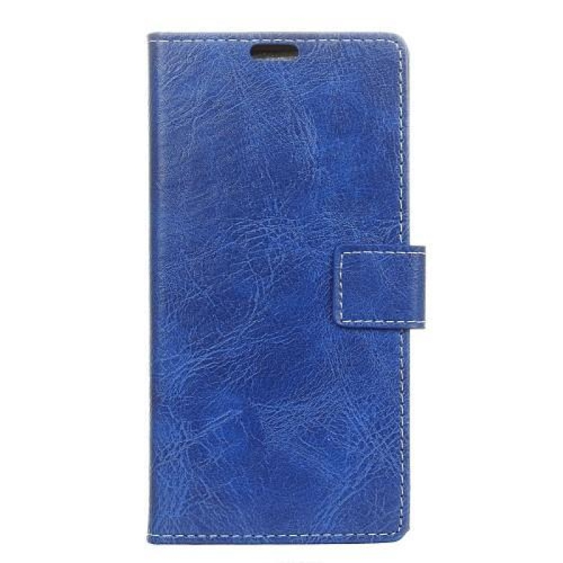 Vintage PU bőr pénztárca tok Samsung Galaxy A9-hez - kék