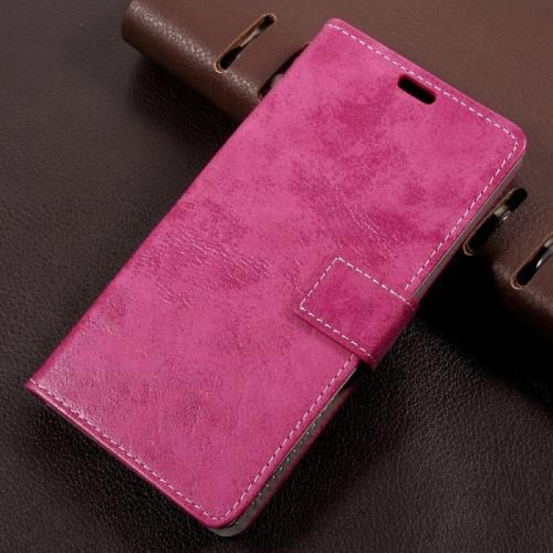 Vintage PU bőr tok Sony Xperia L1 - rózsaszínű