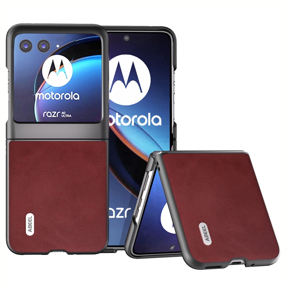ABEEL műanyag tok kemény hátlappal a Motorola Razr 40 Ultra 5G készülékhez - piros színű