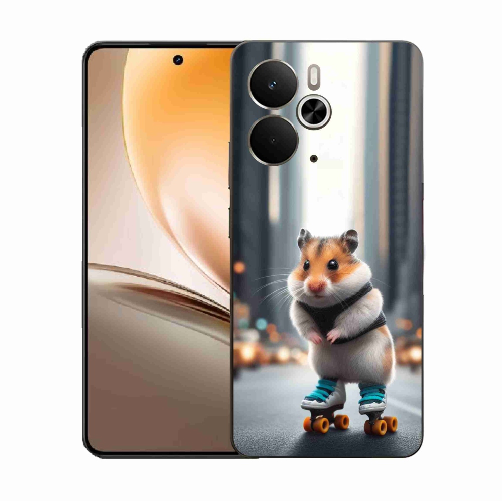 Gél borítás mmCase a Realme 14 5G-hez - hörcsög a korcsolyán