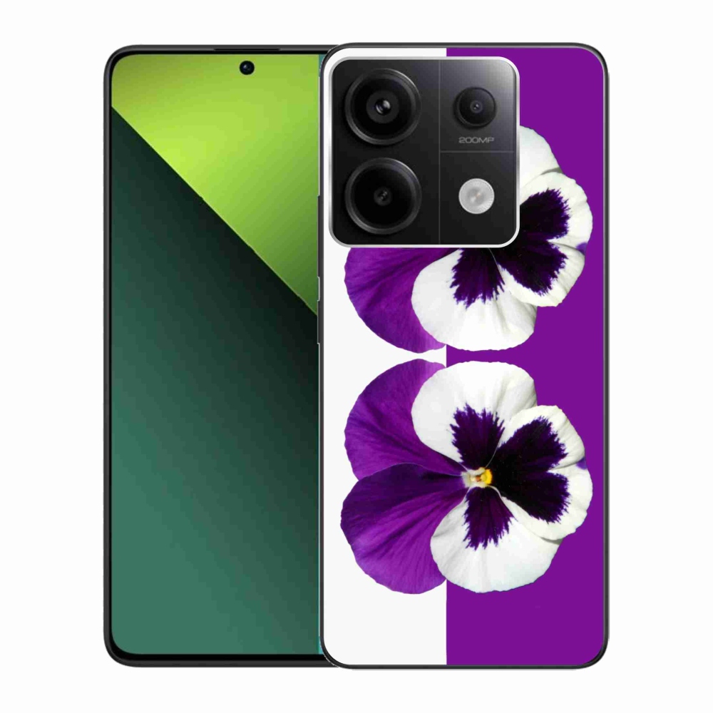 Gél borítás mmCase a Xiaomi Redmi Note 13 Pro 5G/Poco X6 5G számára - lila és fehér virág