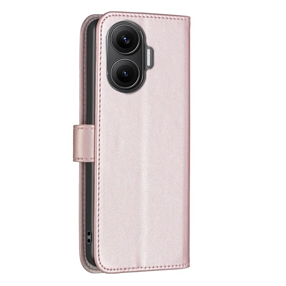 BNF könyv tok a Xiaomi Poco F7 5G-hez - rózsa arany