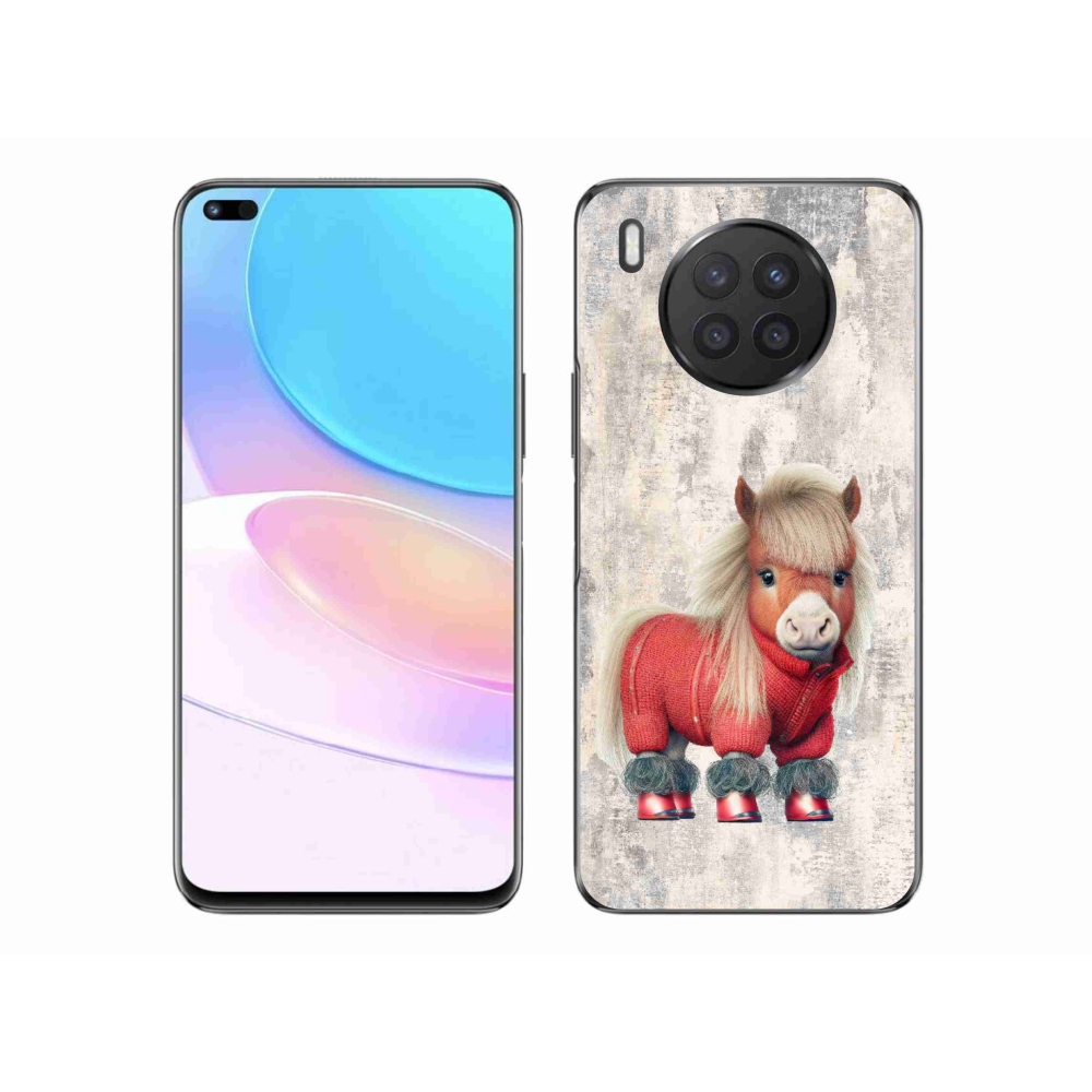 Gél borítás mmCase a Huawei Nova 8i számára - póni pulóverben