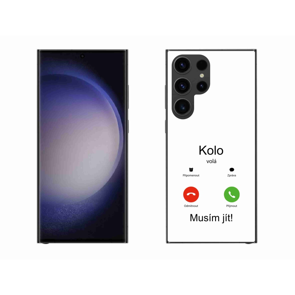 Gél borító mmCase Samsung Galaxy S23 Ultra 5G - a kerék hívja fehér háttérrel