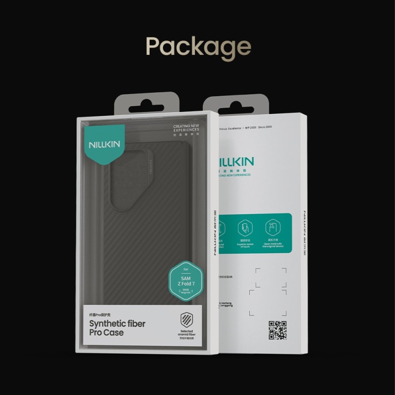 Nillkin szintetikus szálas PRO mágneses hátlap Samsung Galaxy Z Fold 7 készülékhez, arany színű