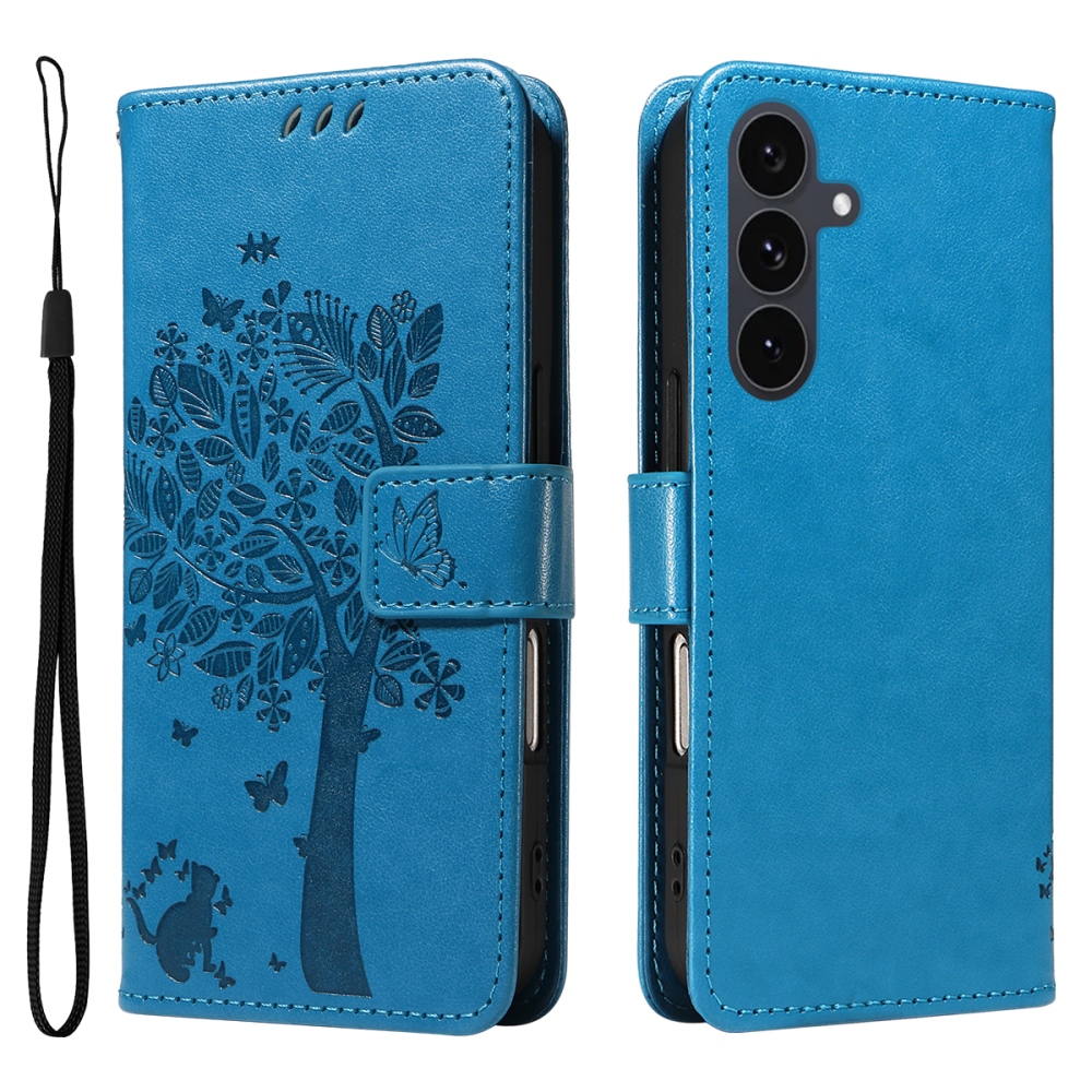 Fák könyve tok Samsung Galaxy S25 FE - kék