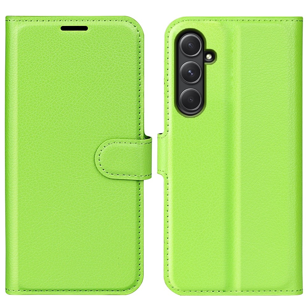 Litchi könyv tok Samsung Galaxy A55 5G - zöld