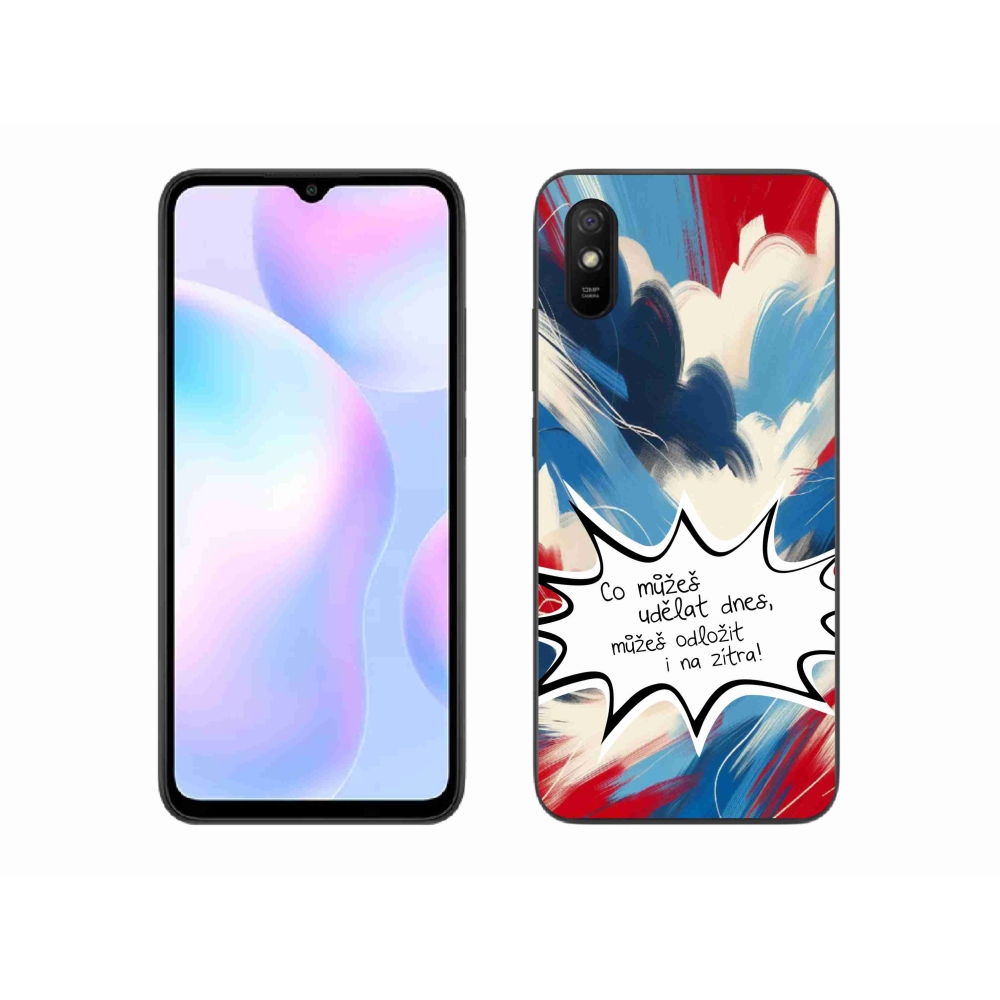 Gél borító mmCase a Xiaomi Redmi 9AT-hoz - vicces szöveg 9 fehér háttérrel