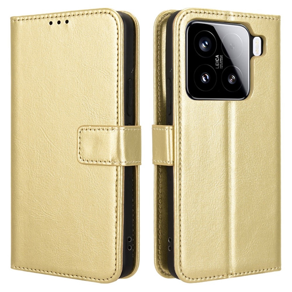 Őrült könyv tok Xiaomi 15 Pro-hoz - arany színű