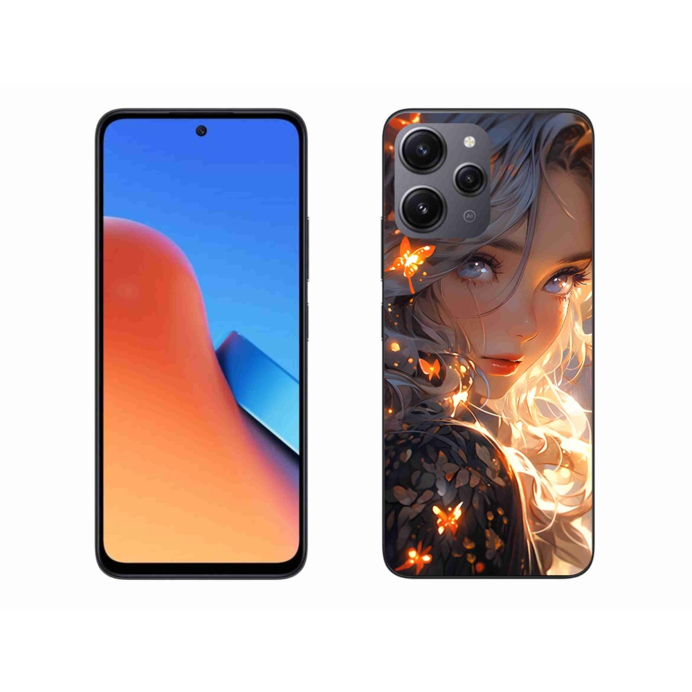 Gél borító mmCase a Xiaomi Redmi 12-hez - lány és pillangók