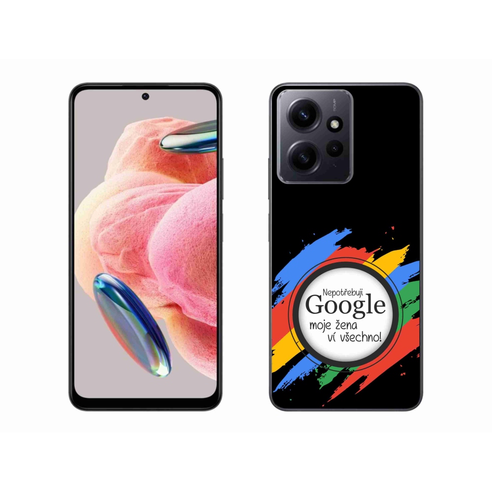 Gél borító mmCase a Xiaomi Redmi Note 12 4G - a nő mindent tud fekete háttérrel
