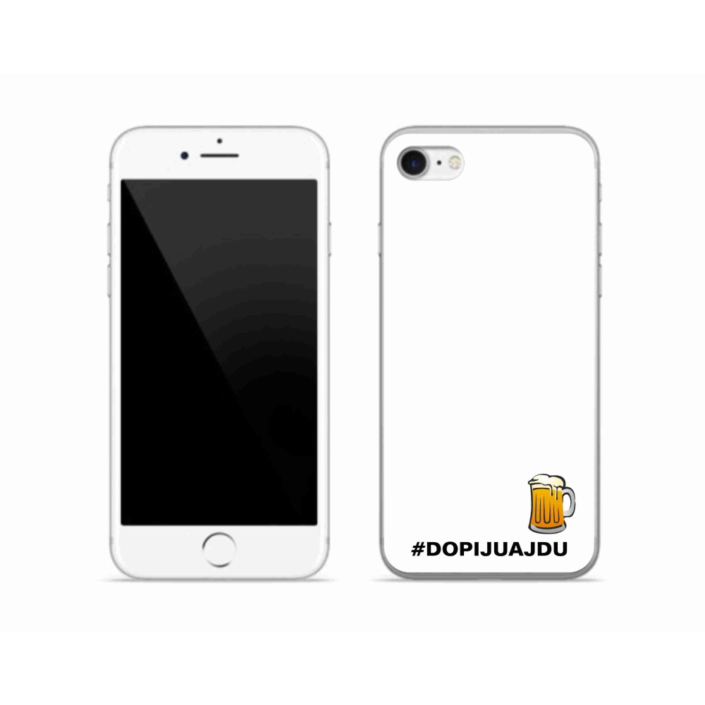 Gél borítás mmCase iPhone SE (2020) - sör motívum 1 fehér háttér