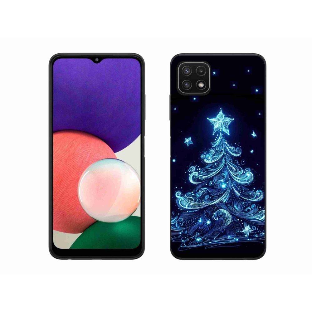 Gél borítás mmCase Samsung Galaxy A22 5G - neon karácsonyfa 4