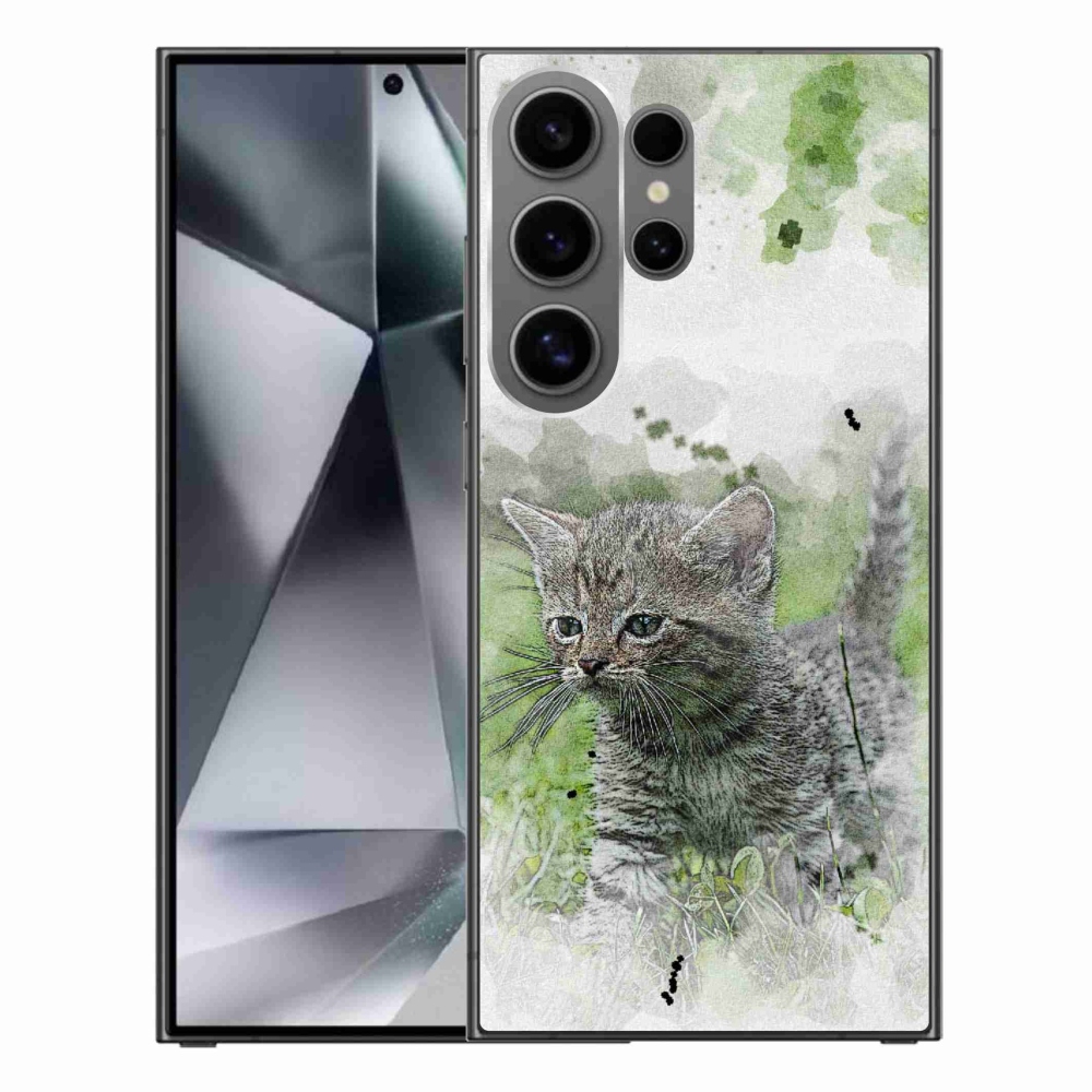 Gél védőhuzat mmCase Samsung Galaxy S24 Ultra - aranyos cica 1