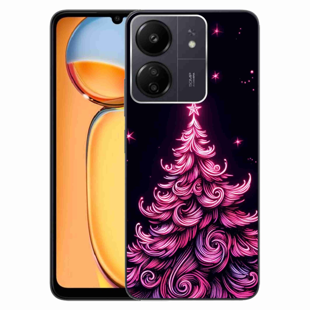 Gél borítás mmCase a Xiaomi Poco C65/Redmi 13C - neon karácsonyfa 2