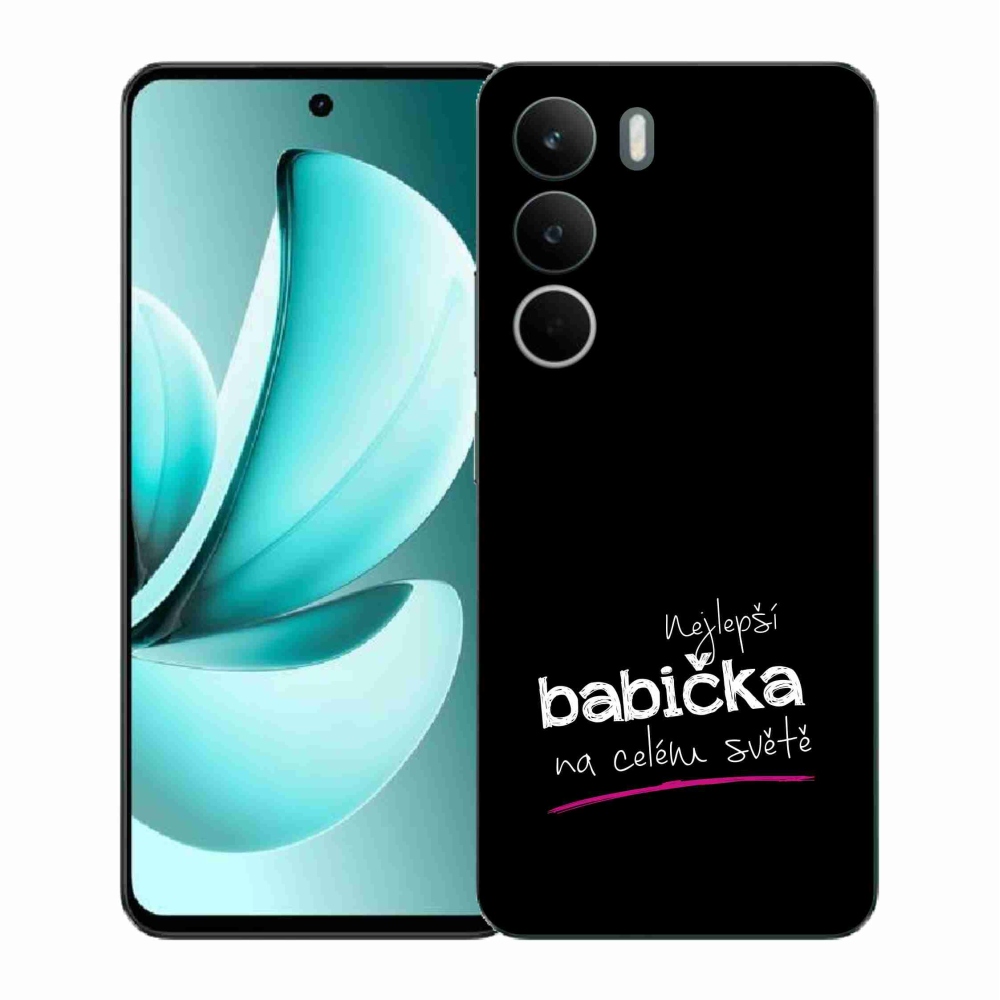 Gél borító mmCase a Realme C71-en - legjobb nagymama 4 fekete háttérrel