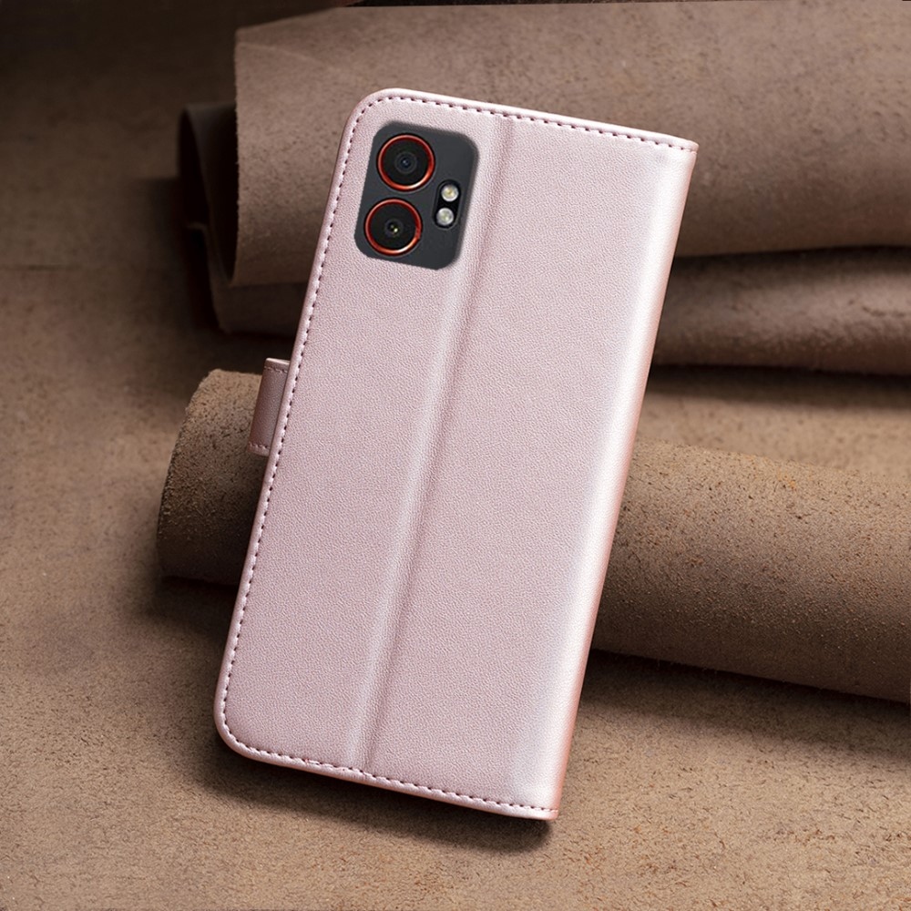 BNF könyvtáska Samsung Galaxy Xcover 7 Pro készülékhez - rózsaarany