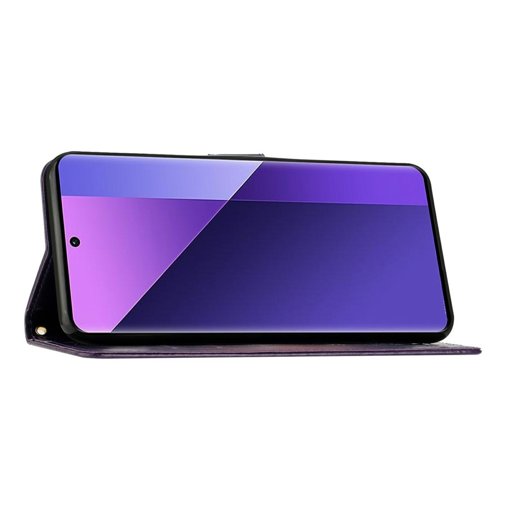 Virágok könyv tok Honor Magic 7 Pro 5G - sötét lila